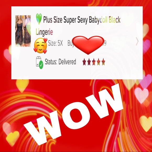 π Plus Size Super Sexy Babydoll Black Lingerie - Picture 2 of 4